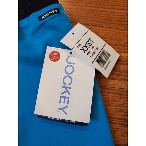 Jockey Scrub‎ Pants Women's Size XXS TALL Turquoise Elastic Waist Pocket NWT - Picture 6 of 8